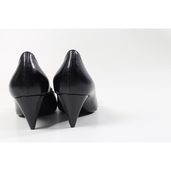 Saint Laurent YSL Anais Black Leather Bow Pumps Heels Women's EU 38 Designer - Picture 3 of 16